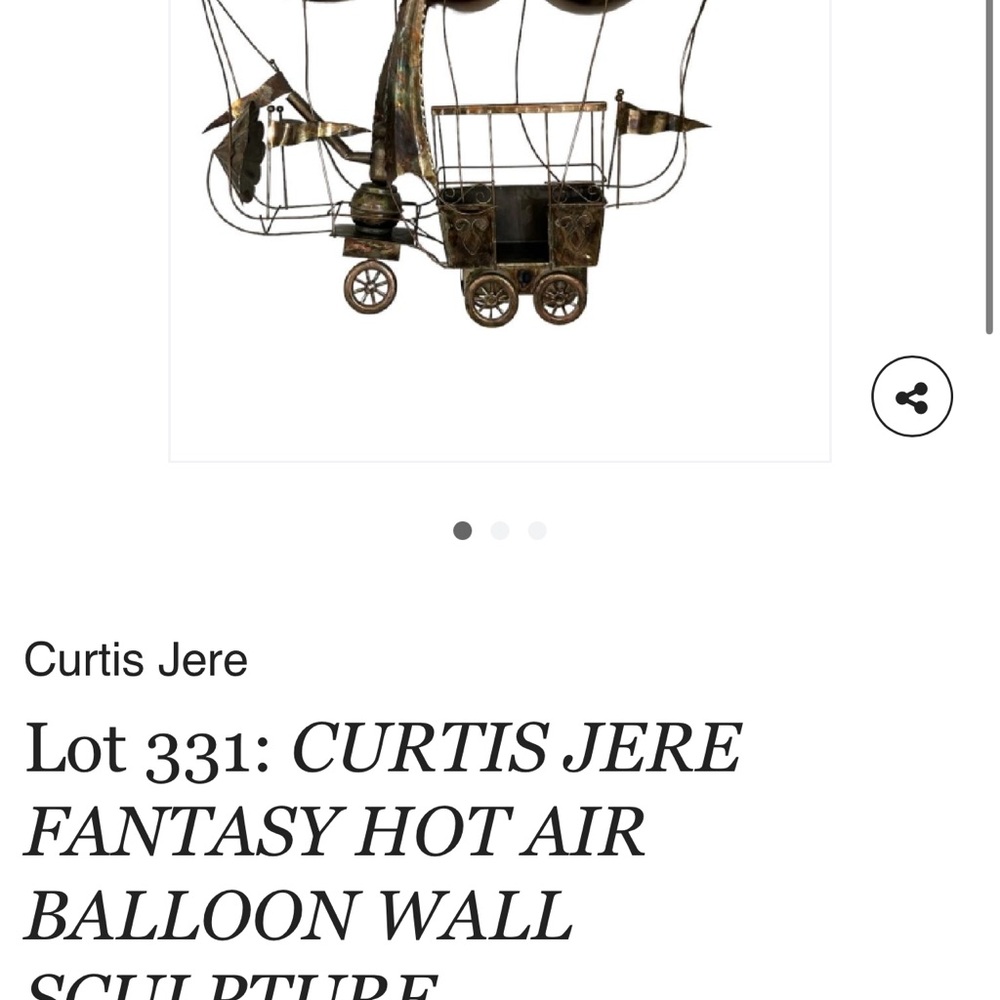 C. Jere Multicolor Hot Air Balloon Sculpture - Picture 2 of 7